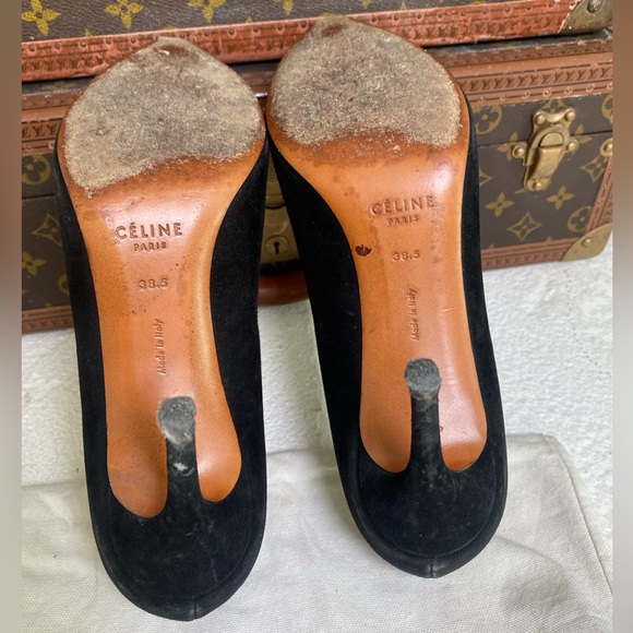 CELINE V Neck Pump 90 in Black - Picture 4 of 4